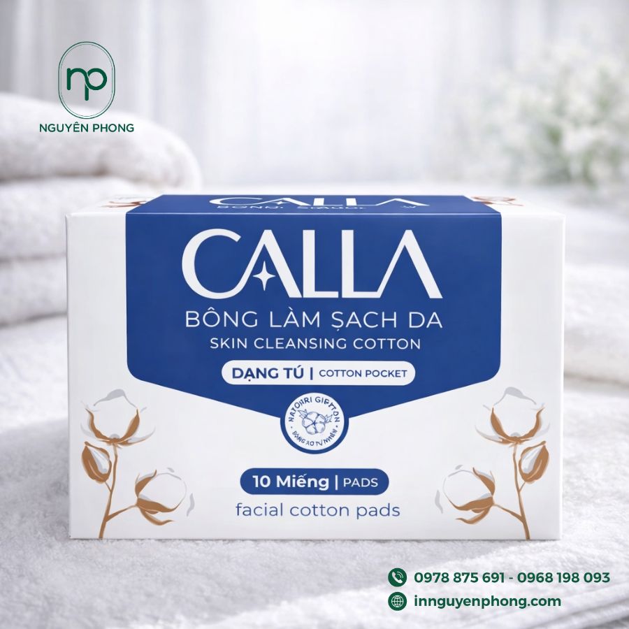 Mẫu hộp đựng bông tẩy trang thương hiệu
